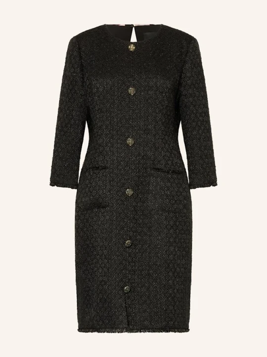Zdjęcie produktu Marc Cain Sukienka Bouclé Z Błyszczącą Przędzą I Rękawami 3/4 schwarz 900 BLACK