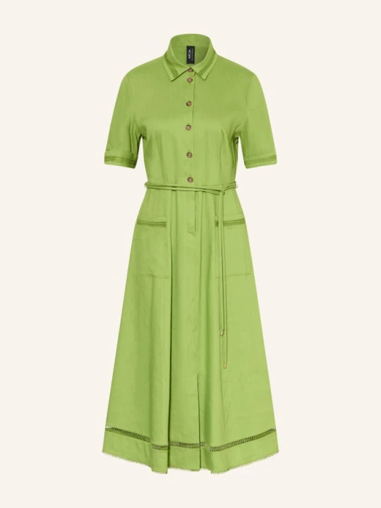 Zdjęcie produktu Marc Cain Sukienka Koszulowa Z Lnu I Koronki gruen 526 garden green