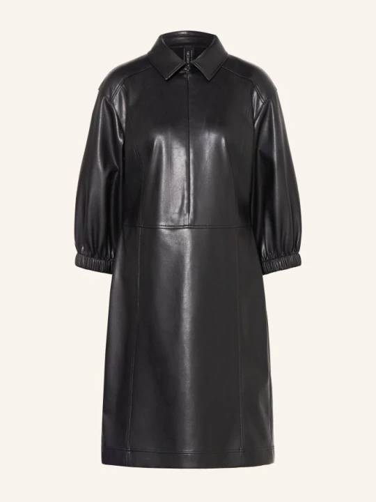 Zdjęcie produktu Marc Cain Sukienka O Wyglądzie Skóry Z Rękawami 3/4 schwarz 900 black new