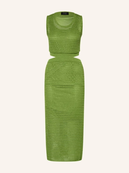 Zdjęcie produktu Marc Cain Sukienka Z Dzianiny Z Wycięciami I Paskami Z Galonu gruen 526 garden green