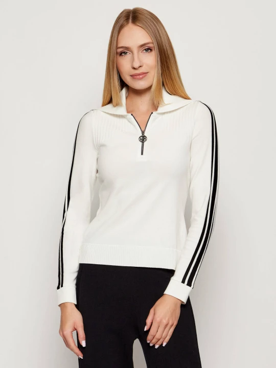 Zdjęcie produktu Marc Cain Sweter | Slim Fit biały