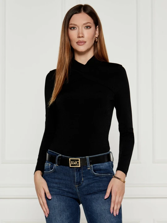 Zdjęcie produktu Marc Cain Sweter | Slim Fit czarny