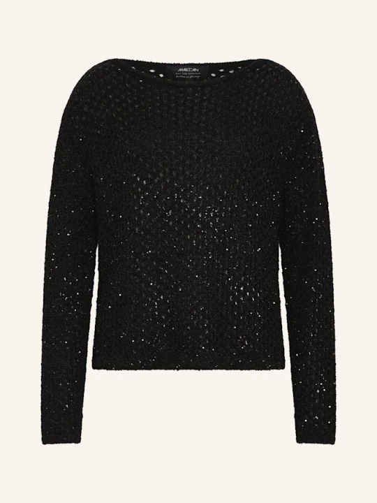 Zdjęcie produktu Marc Cain Sweter Z Cekinami schwarz 900 BLACK