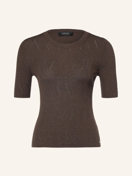 Zdjęcie produktu Marc Cain Sweter Z Dzianiny Z Brokatową Przędzą braun 697 seal brown