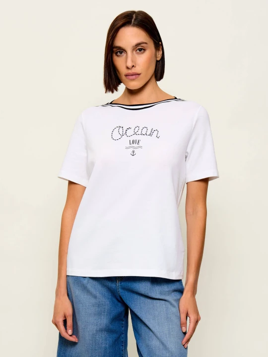 Zdjęcie produktu Marc Cain T-shirt | Regular Fit biały