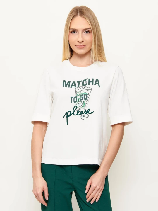Zdjęcie produktu Marc Cain T-shirt Rethink Together | Loose fit biały