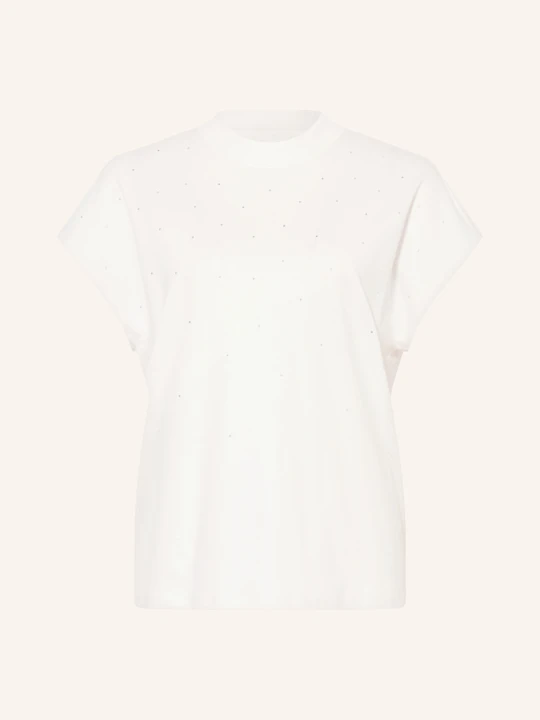 Zdjęcie produktu Marc Cain T-Shirt Z Obszyciem Ozdobnymi Kamykami weiss 110 off