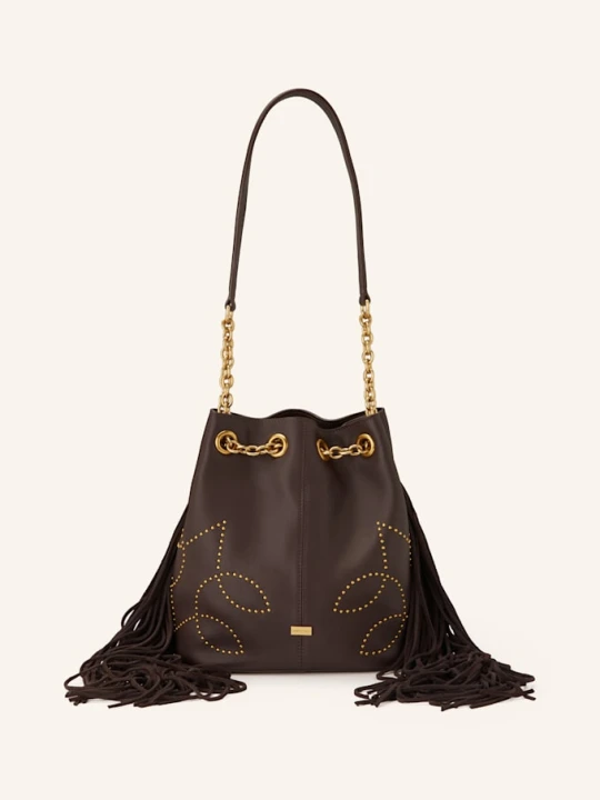 Zdjęcie produktu Marc Cain Torba Worek Z Ćwiekami braun 699 dark wood
