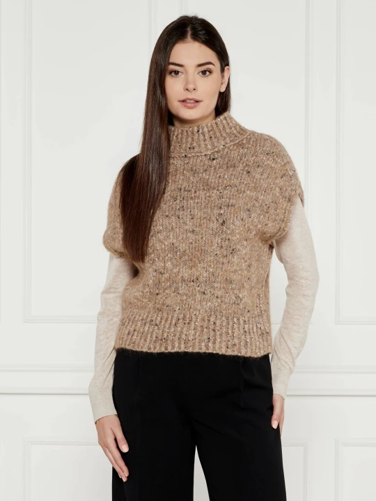 Zdjęcie produktu Marc Cain Wełniana kamizelka | Loose fit beżowy