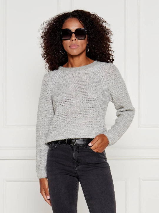 Zdjęcie produktu Marc Cain Wełniany sweter | Regular Fit szary