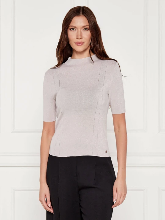 Zdjęcie produktu Marc Cain Wełniany sweter | Slim Fit szary