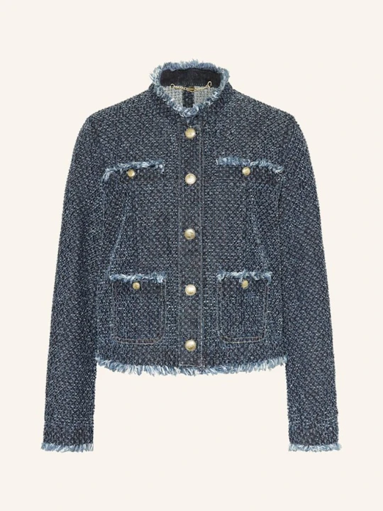Zdjęcie produktu Marc Cain Żakiet Pudełkowy Z Tweedu blau 357 vintage indigo