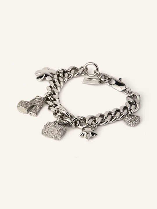 Zdjęcie produktu Marc Jacobs Bransoletka The Mini Icon Pave Charm silber SREBRNY