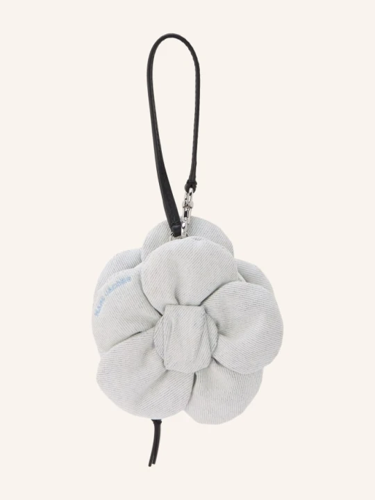 Zdjęcie produktu Marc Jacobs Breloczek Do Torebki The Cookie Pouch Charm Denim Fringes Flowers weiss niebieski