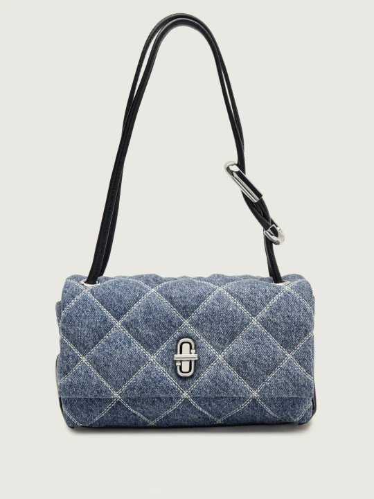 Zdjęcie produktu Marc Jacobs Jeansowa torebka na ramię The Quilted Denim Mini Dual Shoulder Bag niebieski