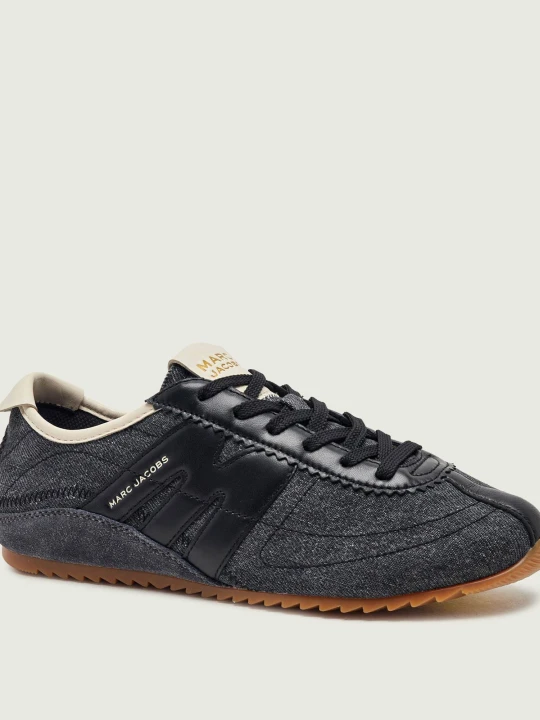 Zdjęcie produktu Marc Jacobs Jeansowe sneakersy The 400 Bleecker | zamsz | z dodatkiem skóry grafitowy
