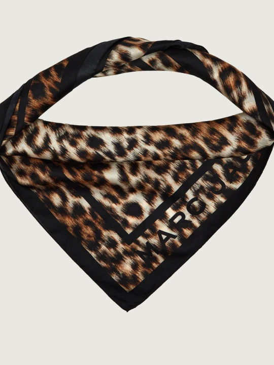 Zdjęcie produktu Marc Jacobs Jedwabna chusta Leopard brązowy