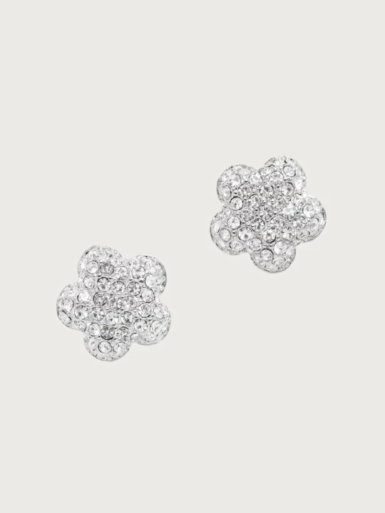 Zdjęcie produktu MARC JACOBS kolczyki damskie mosiężne PAVE BALLOON DAISY srebrny
