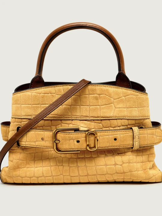 Zdjęcie produktu Marc Jacobs Kuferek THE SMALL SATCHEL | zamsz piaskowy