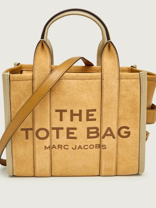 Zdjęcie produktu Marc Jacobs Kuferek The Suede Small Tote Bag | zamsz piaskowy