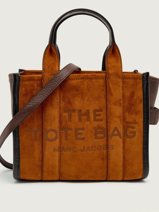 Zdjęcie produktu Marc Jacobs Kuferek The Suede Small Tote Bag | zamsz brązowy