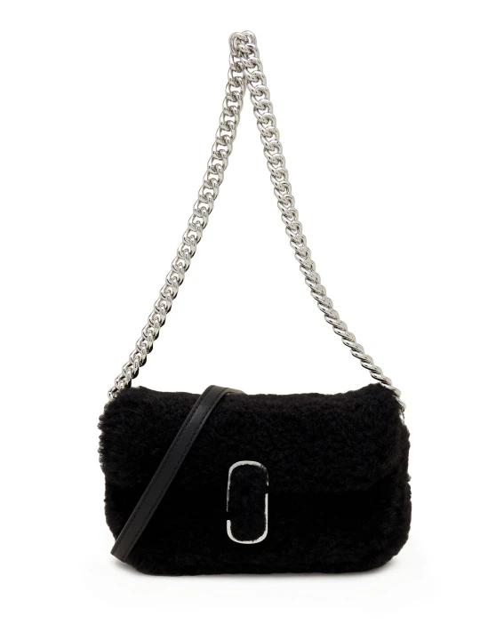 Zdjęcie produktu Marc Jacobs Listonoszka THE MINI SHOULDER | z dodatkiem skóry | shearling czarny