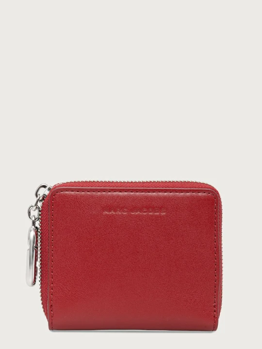 Zdjęcie produktu MARC JACOBS portfel damski skórzany SLIM COMPACT WALLET bordowy