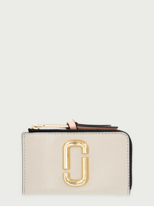 Zdjęcie produktu MARC JACOBS portfel damski skórzany THE TOP ZIP MULTI WALLET beżowy