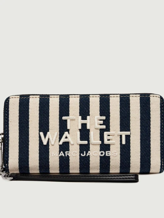 Zdjęcie produktu Marc Jacobs Portfel The Stripe Canvas Continental granatowy