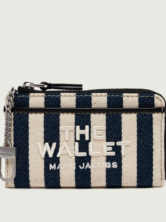 Zdjęcie produktu Marc Jacobs Portfel The Stripe Canvas Top Zip Multi granatowy