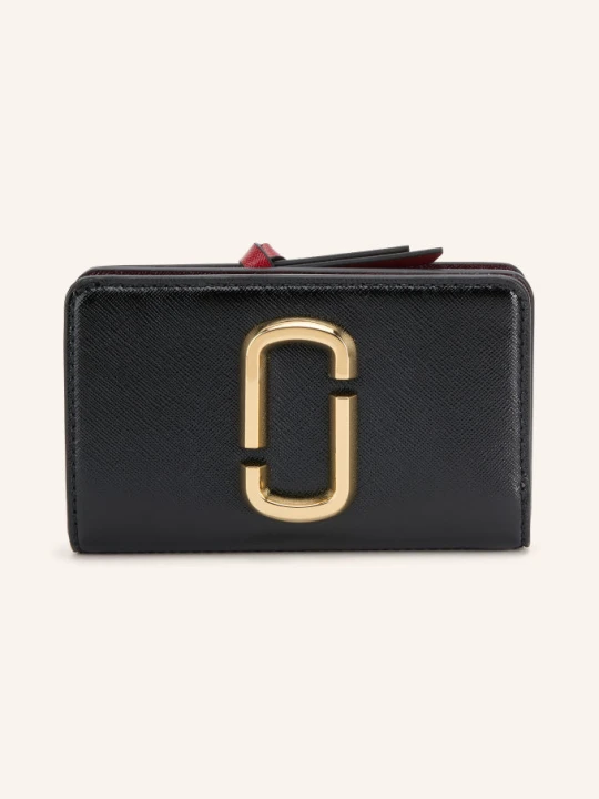 Zdjęcie produktu Marc Jacobs Portfel Z Skóry Saffiano The Snapshot Compact Wallet schwarz czarny