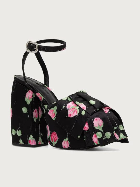 Zdjęcie produktu MARC JACOBS sandały na słupku THE BOW PLATFORM HEEL czarny