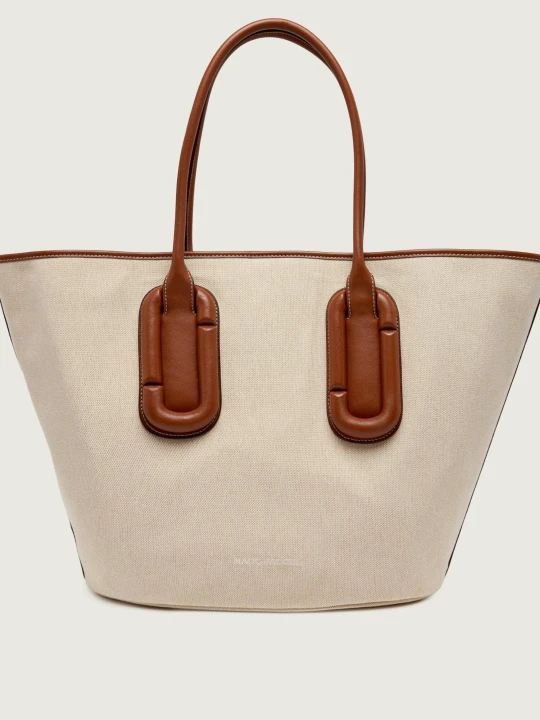 Zdjęcie produktu Marc Jacobs Shopperka Babe Tote In Canvas | z dodatkiem skóry beżowy