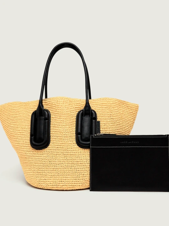 Zdjęcie produktu Marc Jacobs Shopperka + saszetka Babe Tote In Wowen | z dodatkiem skóry beżowy
