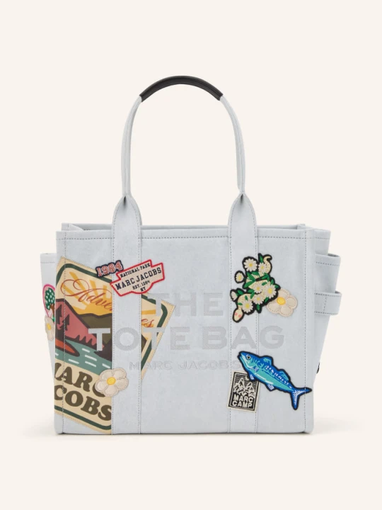 Zdjęcie produktu Marc Jacobs Shopperka The Large Tote Denim Patches weiss JASNOCZARY