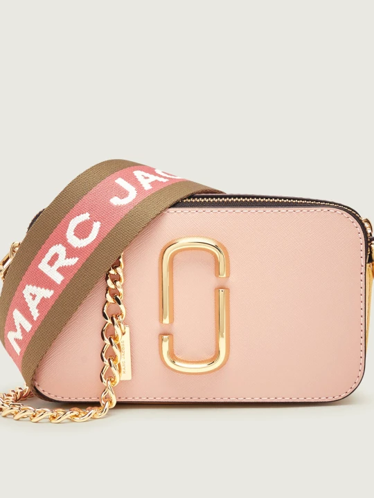 Zdjęcie produktu Marc Jacobs Skórzana listonoszka The Colorblock Chain Snapshot różowy