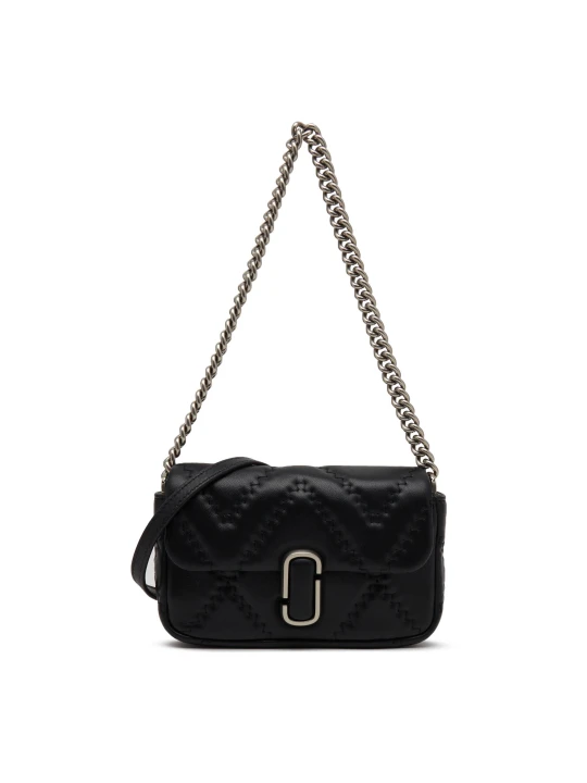 Zdjęcie produktu Marc Jacobs Skórzana torebka na ramię The Quilted Leather J Marc Mini czarny