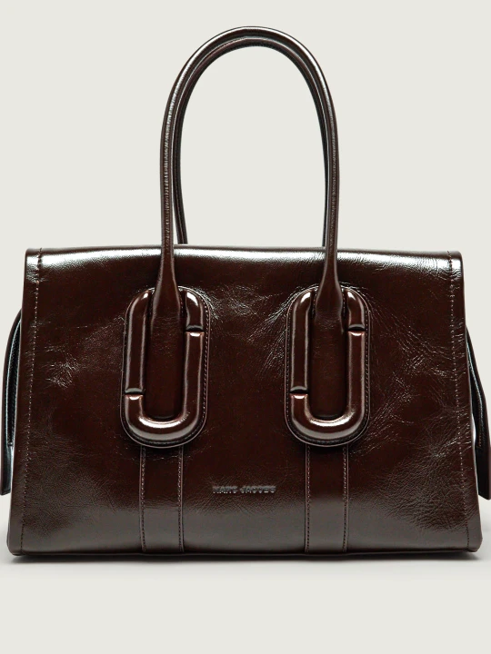 Zdjęcie produktu Marc Jacobs Skórzana shopperka Babe City Tote brązowy