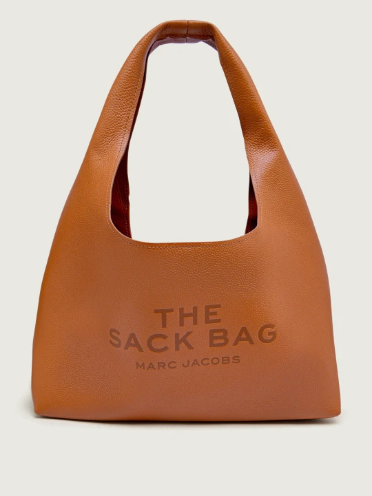 Zdjęcie produktu Marc Jacobs Skórzana shopperka + saszetka The Sack Bag camel