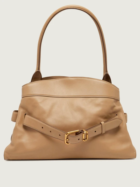 Zdjęcie produktu Marc Jacobs Skórzana shopperka The Dakota beżowy