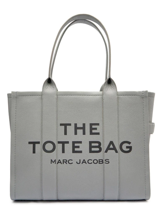 Zdjęcie produktu Marc Jacobs Skórzana shopperka THE LARGE TOTE popielaty
