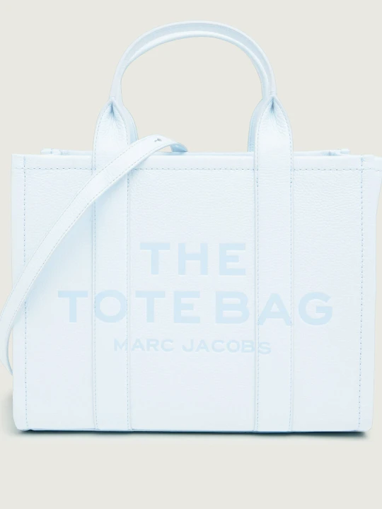 Zdjęcie produktu Marc Jacobs Skórzana shopperka The Leather Medium Tote Bag błękitny