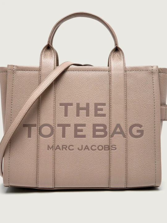 Zdjęcie produktu Marc Jacobs Skórzana shopperka THE LEATHER MEDIUM TOTE beżowy