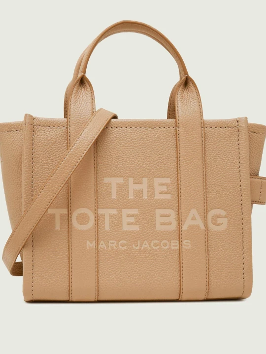 Zdjęcie produktu Marc Jacobs Skórzana torebka na ramię SMALL TOTE BAG beżowy