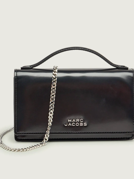 Zdjęcie produktu Marc Jacobs Skórzana torebka na ramię The Glam Mirror Mini Bag czarny