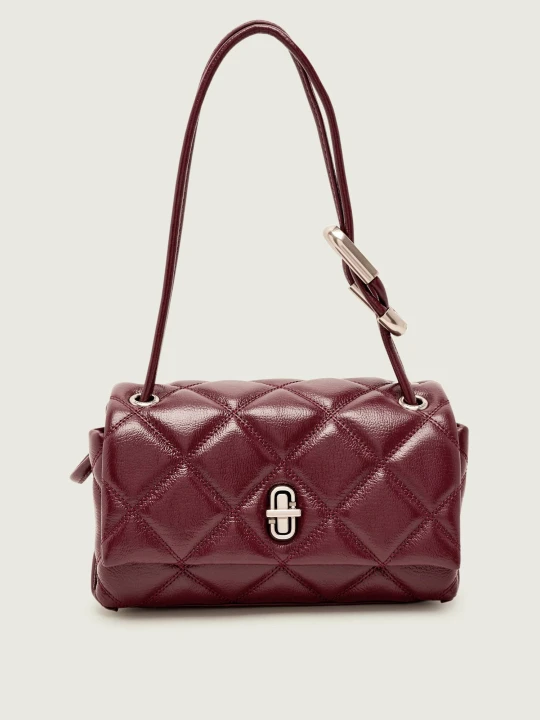 Zdjęcie produktu Marc Jacobs Skórzana torebka na ramię The Mini Dual bordowy