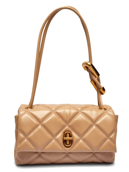 Zdjęcie produktu Marc Jacobs Skórzana torebka na ramię The Mini Dual beżowy