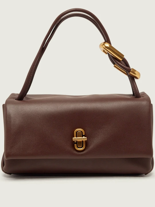Zdjęcie produktu Marc Jacobs Skórzana torebka na ramię The Mini Dual Bag brązowy