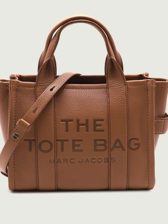 Zdjęcie produktu Marc Jacobs Skórzana torebka na ramię THE MINI TOTE brązowy