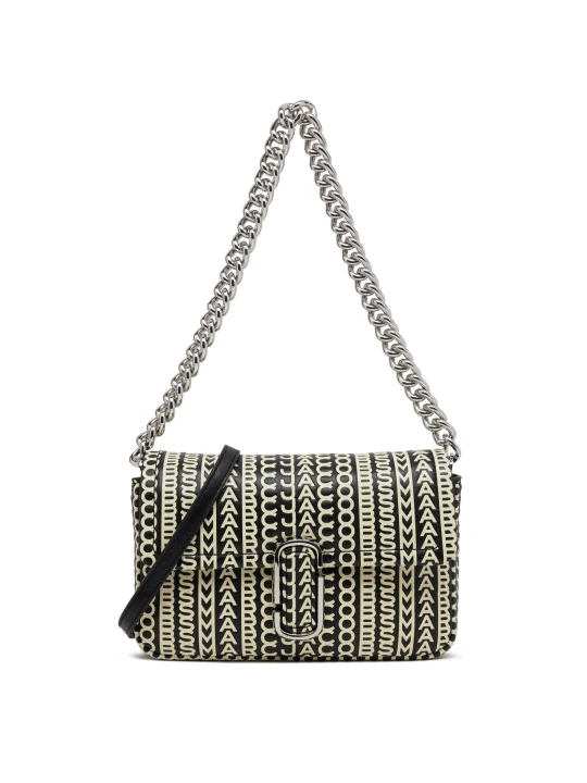 Zdjęcie produktu Marc Jacobs Skórzana torebka na ramię The Monogram J Marc Shoulder Bag czarny